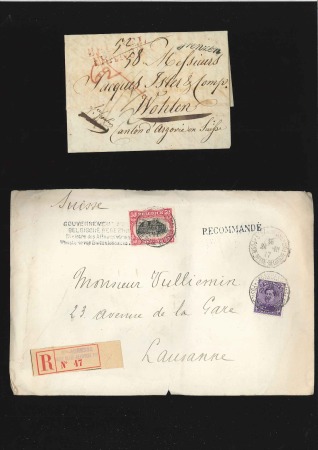 Stamp of Belgium 1827-1958, Groupe de 54 lettres / entiers pour la 