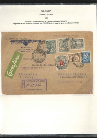 Stamp of Colombia 1921-54, Collection of mint & used Airmail issues 