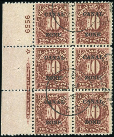 Stamp of Panama » Panama Canal Zone 1924 POSTAGE DUES 10c deep claret overprinted CANA