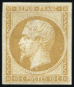 1852 10c Présidence, réimpression officielle de 18