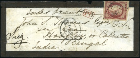 Stamp of France 1849 1F carmin (trois belles marges) seul sur lett