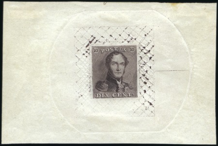 Stamp of Belgium » Belgique. 1849 Epaulettes - Réimpressions Réimpression de 1895 du coin du 10 centimes en bru