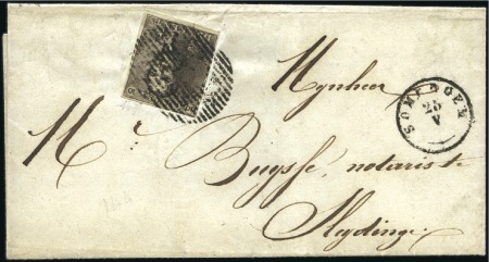 Stamp of Belgium » Belgique. 1849 Epaulettes - Émission 10c Brun, bien à très bien margé, oblitération de 