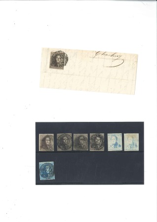 Stamp of Belgium » Belgique. 1849 Epaulettes - Oblitérations Petit ensemble comprenant cinq exemplaires du 10c 