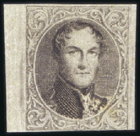 Stamp of Belgium » Belgique. 1849 Médaillons (filigrane encadré) - La Genèse - Essais Essai de Robinson, type non-adopté provenant de la