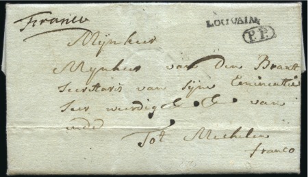1787 (3.6) Lettre de Louvain pour Malines, cachet 