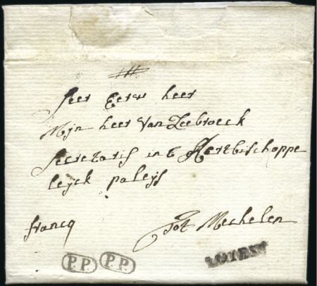 Stamp of Belgium » Belgique. Histoire Postale 1789 (15.4) Lettre de Louvain pour Malines, cachet