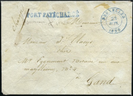 1836 (12.1) Lettre de Bruxelles pour Gand avec cac