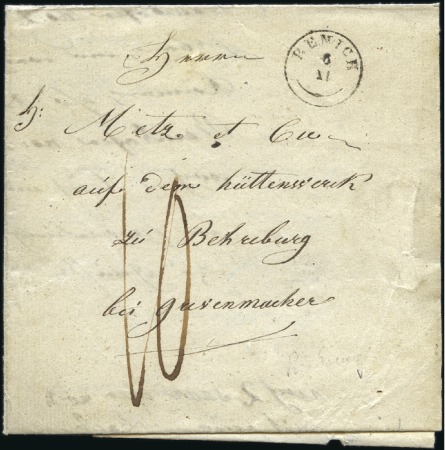 Stamp of Belgium » Belgique. Histoire Postale 1844 (6.11) Lettre de Remich pour Grevenmacher, ca