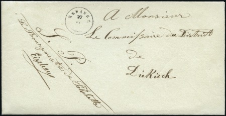 1842 (27.6) Lettre en franchise de port de Redange