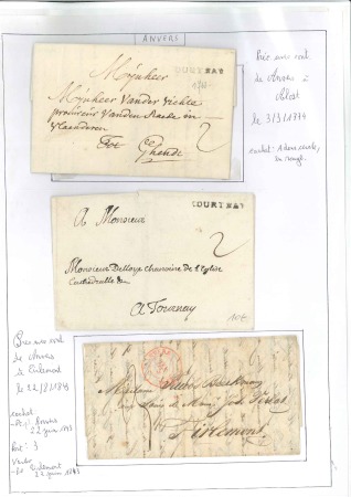 Stamp of Belgium » Belgique. Histoire Postale 1703-1848, Ensemble de 44 lettres dont bon nombre 