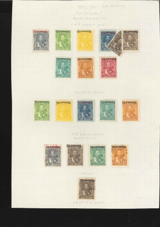 Stamp of Ecuador » Collections and Large Lots TELEGRAPH STAMPS: An extensive duplicated study co