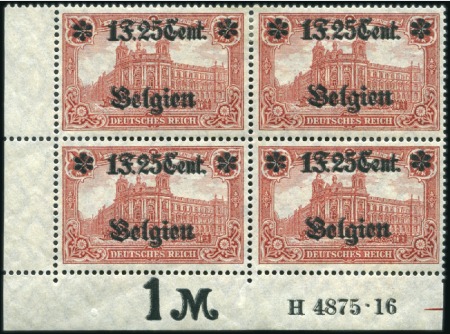 Stamp of Germany » German WWI Occupation Issues » Belgium 1916 Occupation allemande en Belgique, 1F25 sur 1M