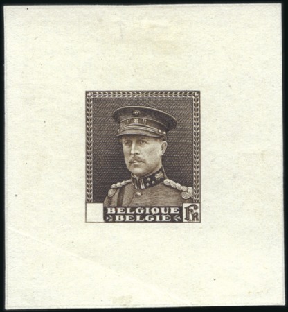 Stamp of Belgium » General issues from 1894 onwards 1931-32 Roi Albert 1er avec képi, épreuve du coin 