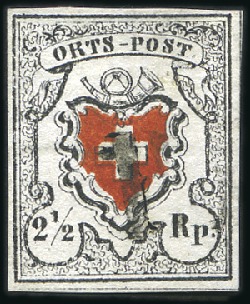 Stamp of Switzerland / Schweiz » Orts-Post und Poste Locale Orts-Post mit Kreuzeinfassung: Type 17, gestempelt