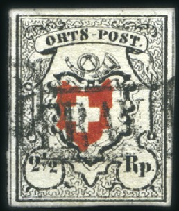 Stamp of Switzerland / Schweiz » Orts-Post und Poste Locale Orts-Post ohne Kreuzeinfassung: Type 5, gestempelt