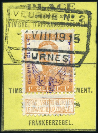 1915 "Roue Ailée", Série complète de 10 valeurs, t