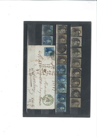 Stamp of Belgium » Belgique. 1849 Epaulettes - Oblitérations Lot d’Épaulettes comprenant 12 exemplaires du 10c 