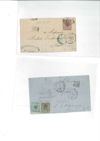 Stamp of Belgium » General issues from 1894 onwards 1865-91, Petit ensemble sur une plaquette avec pri