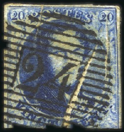 Stamp of Belgium » Belgique. 1851 Médaillons (filigrane sans cadre) - Émission Variétés: 11 exemplaires du 10c et 5 exemplaires d