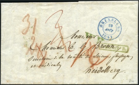 1847 (19.8) Lettre de Bruxelles pour l'Allemagne a