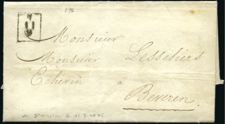 Stamp of Belgium » Belgique. Histoire Postale 1845 (11.7) Lettre de Saint Nicolas à en-tête des 