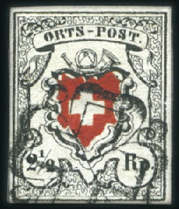 Stamp of Switzerland / Schweiz » Orts-Post und Poste Locale Orts-Post ohne Kreuzeinfassung: Type 36 entwertet 