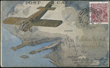 Stamp of Australia » Commonwealth of Australia 1919 (Aug. 2 cds) Special "Souvenir Aerial Post Ca