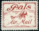 1920, Two "Herald Air Mail" perf. vignettes in dar