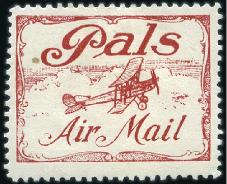 Stamp of Australia » Commonwealth of Australia 1920, Two "Herald Air Mail" perf. vignettes in dar