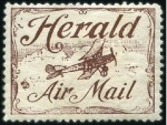 1920, Two "Herald Air Mail" perf. vignettes in dar