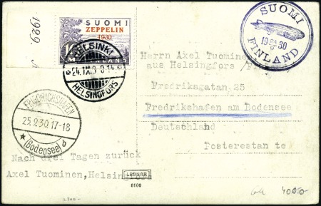1930 10M Zeppelin issue with "1929" imprint in lef