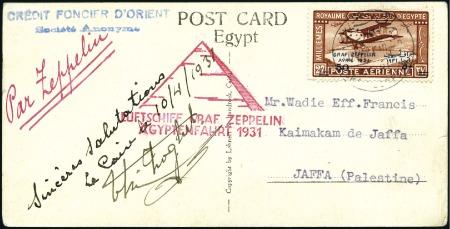 1931 Zeppelin Return Flight, Egypt to Palestine, p