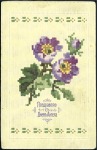 MANCHULI: 1913 "Saint's Day" embroidered card to P