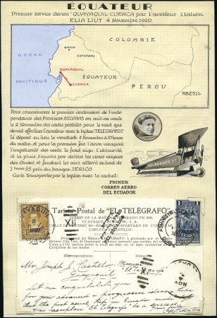 1920 First airmail from Guayaquil to Cuenca, speci