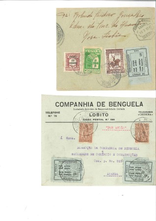 Stamp of Portuguese Colonies » Angola 1945 Emergency airmails, group of seven internal c