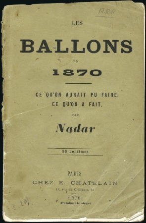 1870 Brochure "Les Ballons en 1870" écrite par l'a