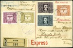 1922-27, Group of 9 Airmail covers or cards incl. 