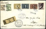 1922-27, Group of 9 Airmail covers or cards incl. 