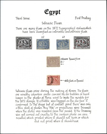 Stamp of Egypt » 1872-75 Penasson 1872 10pa to 1pi, group of 1st printing mint and u