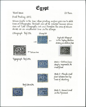 Stamp of Egypt » 1872-75 Penasson 20pa Blue MacArthur Plating Study

1872 20pa blu