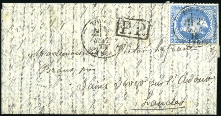 Stamp of France » Guerre de 1870-1871 Pli confié du VILLE DE FLORENCE
Ballon monté daté