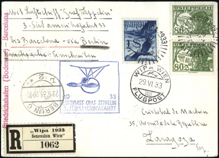 1933 (July) Zeppelin 3rd South America Flight, reg