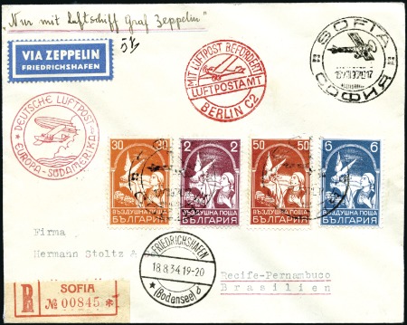 Stamp of Bulgaria 1934 (August) Zeppelin 6th South America Flight, a