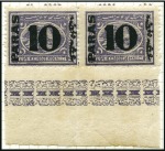 1879 10pa on 2 1/2pi perf.12 1/2 mint top right co