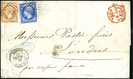 Stamp of Egypt » French Post Offices 1861 (Apr 15) & 1862 (Apr 28) Two folded lettershe