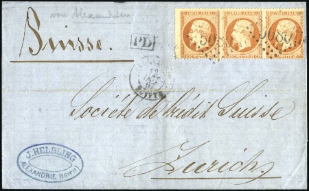 1867 (Oct 12) Folded lettersheet from Alexandria t