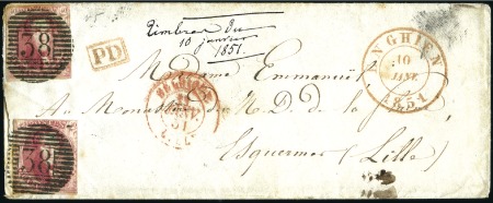 Stamp of Belgium » Belgique. 1849 Médaillons (filigrane encadré) - Émission 40c Carmin, deux exemplaires avec petits défauts m
