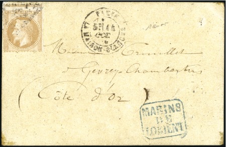 Stamp of France » Guerre de 1870-1871 LE JULES FAVRE n°1 Carte par ballon monté de la Ma