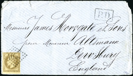 Stamp of France » Guerre de 1870-1871 LE JEAN BART n°1 Lettre d'Alfred Tissandier indiqu